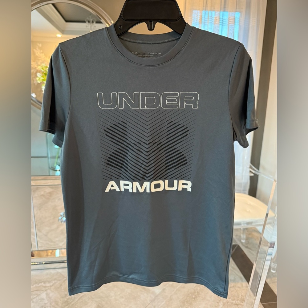 Under Armour Kids Youth Charcoal Gray Soft Tee